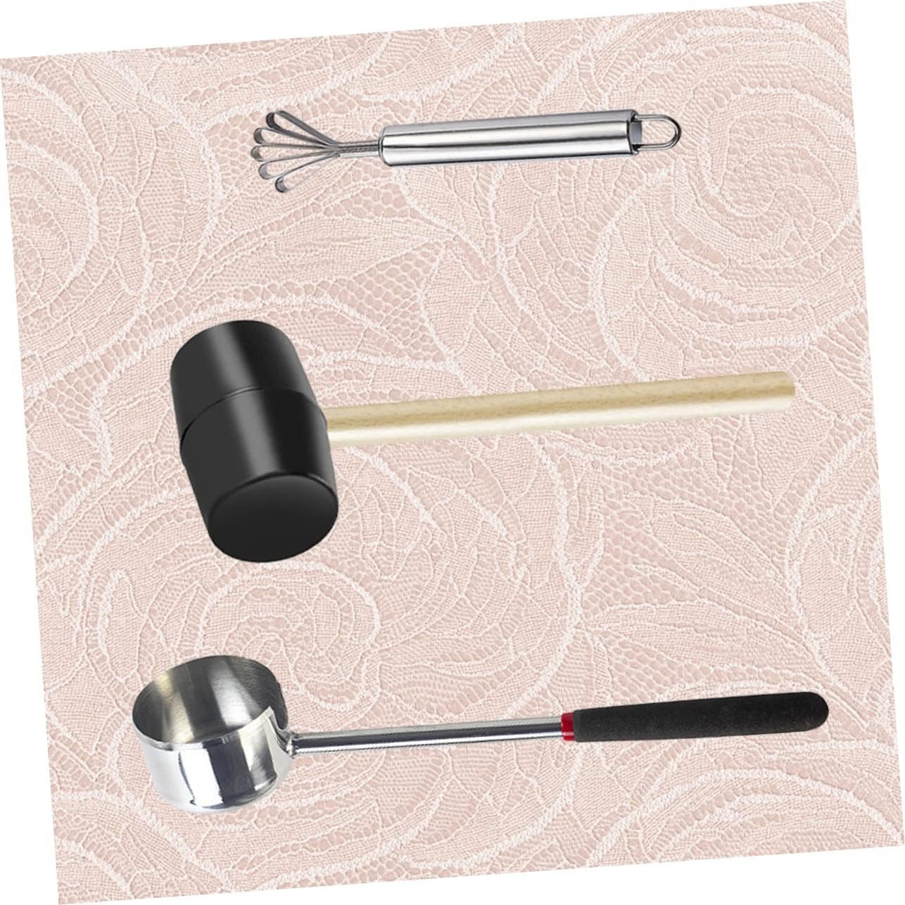 Cabilock Set Da 3 Pezzi Per Aprire Noci Utensile Per Aprire Lacqua Di Cocco Gadget Da Cucina in Acciaio Inossidabile Per Una Facile Rimozione Della Polpa Di Cocco.