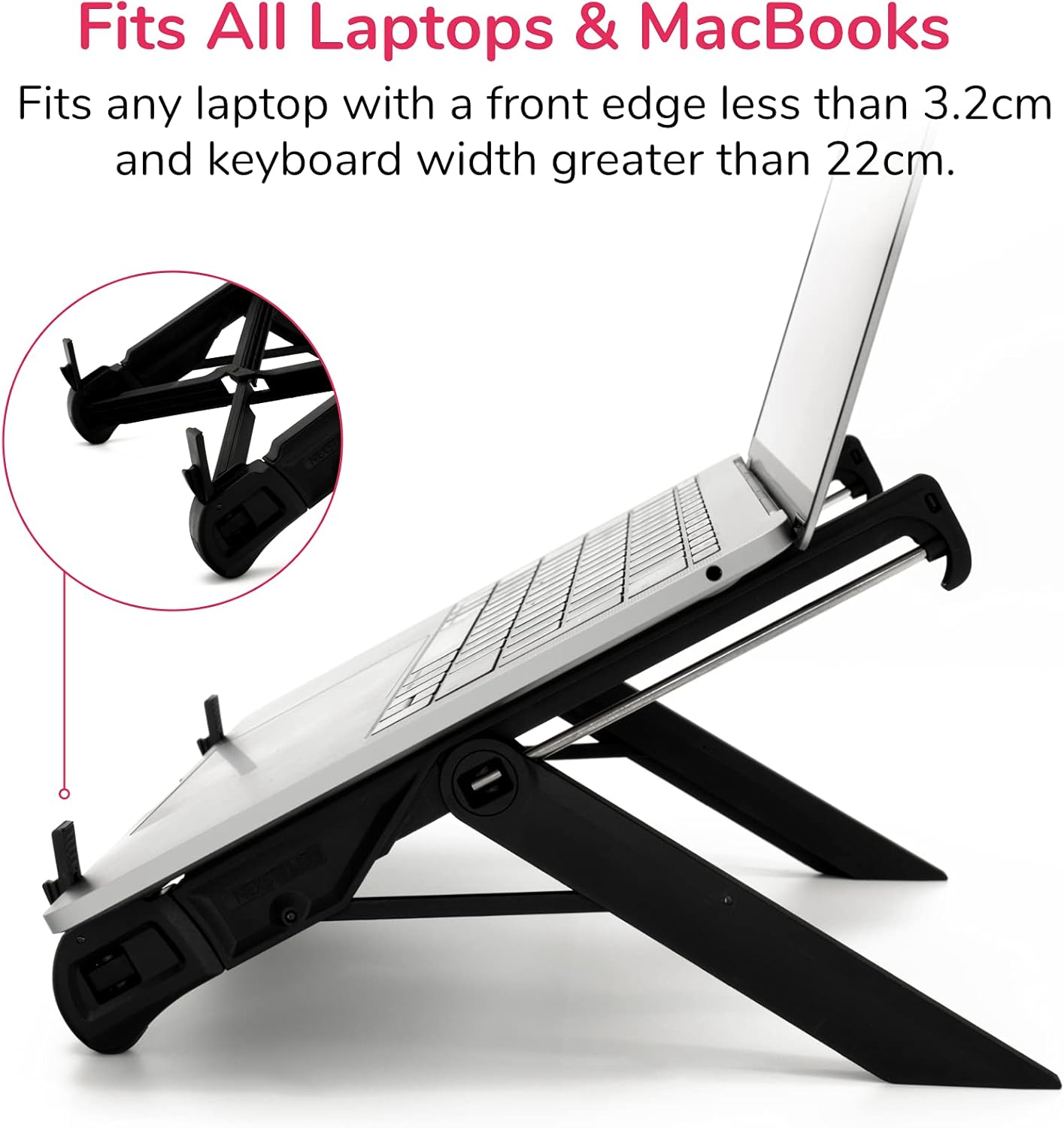 NEXSTAND K7 Lite // New Portable Laptop Stand // Foldable Desktop Notebook Holder Mount- Eye-Level Ergonomic Height Design // Laptop Riser for Notebook, Laptop, iPad and Tablet