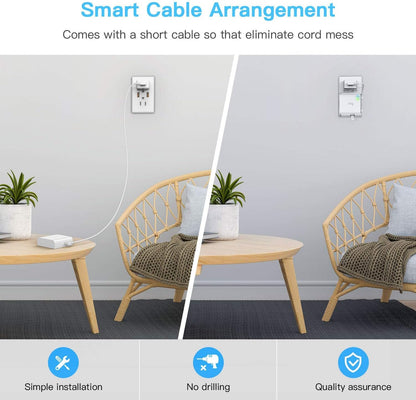 HOLACA Outlet Wall Mount for Ring Smart Lighting Bridge,Easily Be Moved-Saving Space-No Messy Wires and Screws
