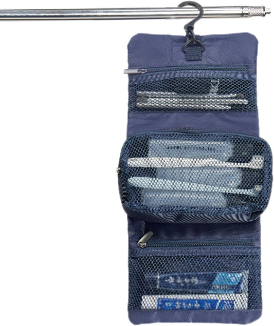 Misaakoeq Hygiene Bag for Men,Toiletries Organizer Case - Waterproof Cosmetic Bag Pouch, Portable Toilet Travel Bag with Hook for Men Women