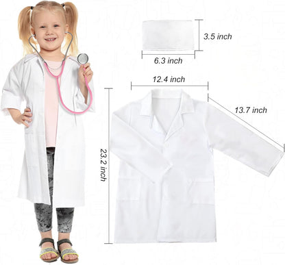 Phobby Durable Doctor Kit for Kids, 27 Pcs Deluxe Pretend Play Medical Kit Toy with Real Stethoscope, Doctor Kit for Toddlers Boys Girls Aged 3 4 5 6 7 8(Pink)