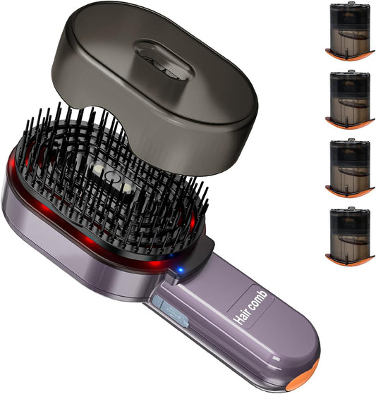 Scalp Massager Hair Oil Applicator Massage Brush, Electric Scalp Massage Brush, Vibration Massage Comb 4 Ways
