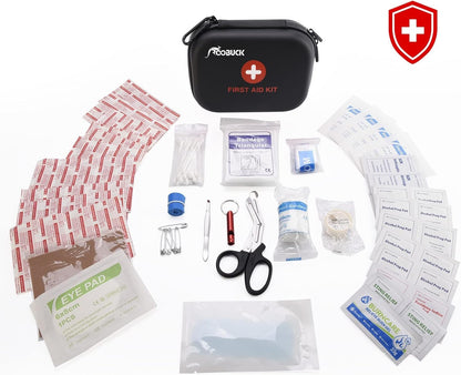 Roobuck First Aid Kit for Camping, Hiking & Backpacking â€“ Compact Travel Emergency Kit with Medical Supplies, Ideal for Outdoor Adventures & Road Trips
