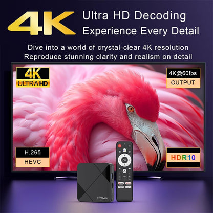 LEFFOT Android 14.0 TV Box, RK3518 4K UHD Streaming Device for TV, 2GB RAM + 16GB ROM, Smart TV Box with HDR10, Voice Control, 2.4G & 5G WiFi 6, 100M Ethernet, BT 5.4, USB 3.0, RK3518 Quad Core A53