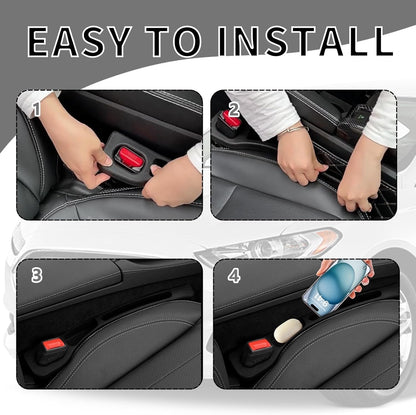 2PCS Upgrade Car Seat Gap Filler Organizer,Car Gap Filler Organizer with Storage Space for Filling Gaps & Storing Items,Versatile Car Accessories Gap Filler for Car Fit Most Vehicles (Red)