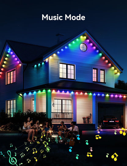 Permanent Outdoor Lights -Smart Eave Lights for House 25ft with 18 LED, RGB+IC IP67 Waterproof Eternity Lighting for Daily Decor, Work with Remote, APP, Alexa, Google Assistant