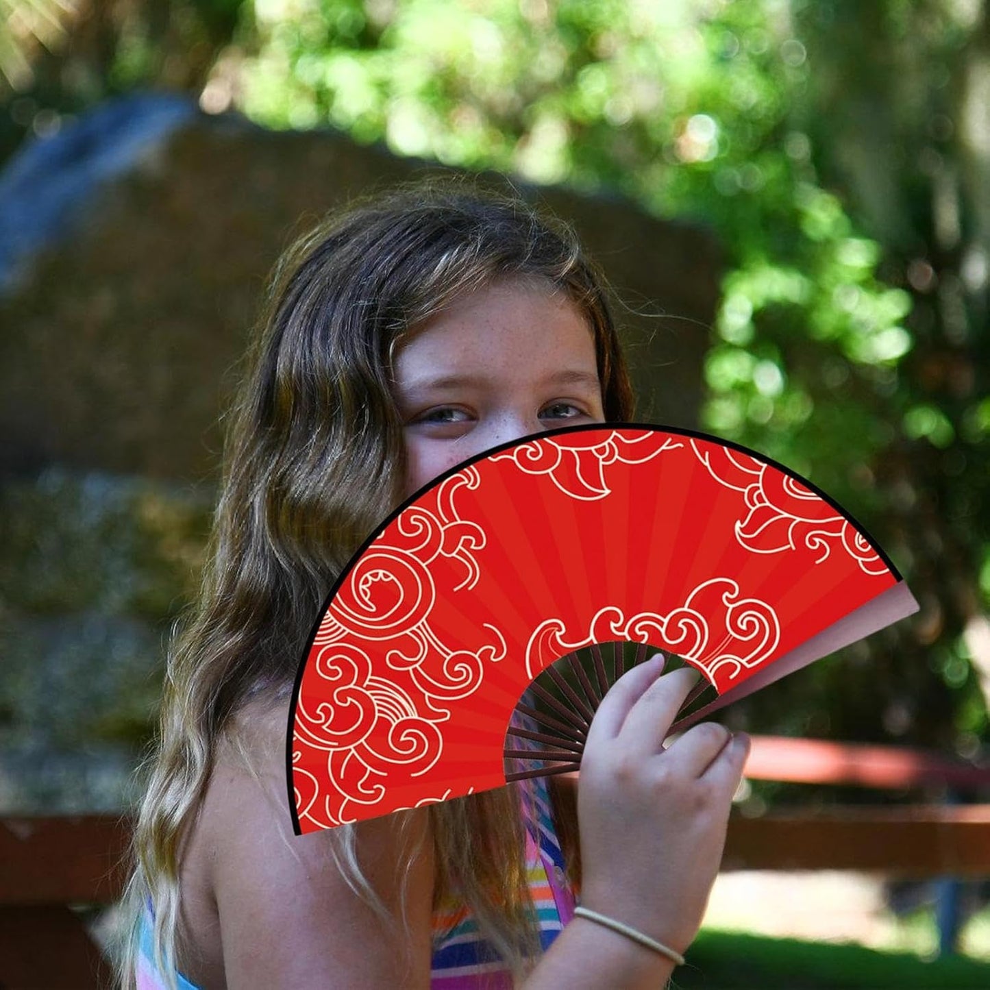 Setauoo Foldable Hand Fan | Cosplay Props Clack Fan - Carnival Cosplay Props Decoration for Dancing, Portable Hot Weather Cooling Tools