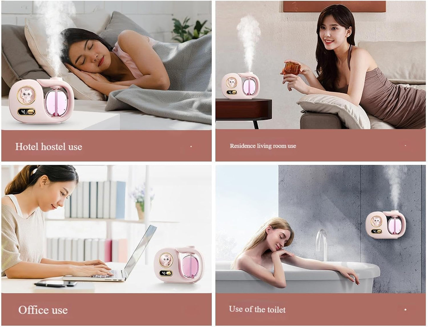 Aromatherapy Diffuser - Cool Mist Humidifier | Scent Air Machine | Lavender Wireless Aromatherapy Air Freshener Ultrasonic 4 Mist Modes Essential Oil Diffuser For Home Bathroom Boutiques