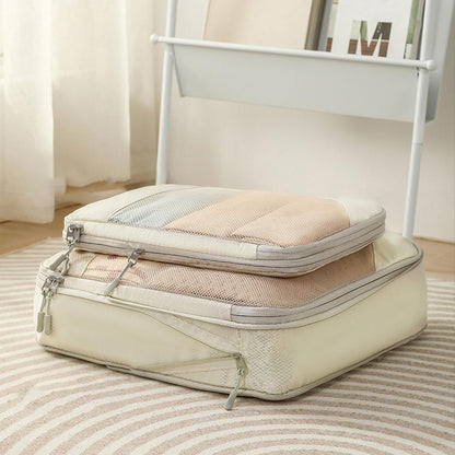 Meiliyizu 5pcs/set Lightweight Packing Cubes for Efficient Suitcase Organization Expandable Travel Organizers Portable Storage Bag