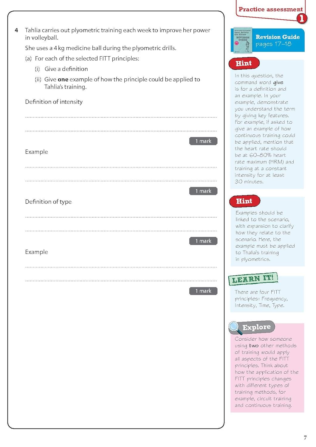 Pearson REVISE BTEC Tech Award Sport, Activity and Fitness Practice Assessments Plus