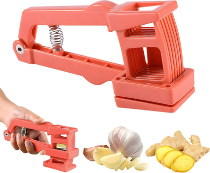Manual Garlic Presses, Garlic Slicer, Garlic Crusher, Evenly Sliced Garlic Slicer, Easy Squeeze, Ergonomic Handle, Handheld Slicer Kitchen Gadgets Tool (orange)