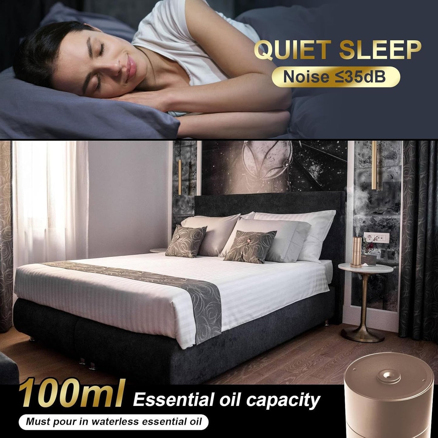 Air Diffuser for Home - Smart Fragrance Machine,Waterless Diffuser with Remote Control, Timer for Large Room, Hotel, Office