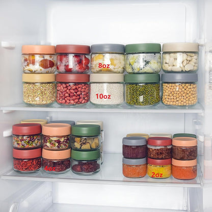 EONJOE 10 oz Glass Jars with Lids Meal Prep Portion Control Containers Pudding Yogurt Overnight Oats Salad Snack Cereal Candy Food Storage Cups Bowls Airtight