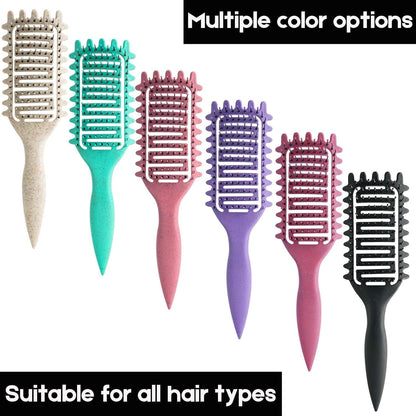Curl Defining Brush,2024 Curly Hair Brush,Vented Hair Brush for Detangling, Shaping and Defining Curls For Women and Men Less Pulling (Pink Black)