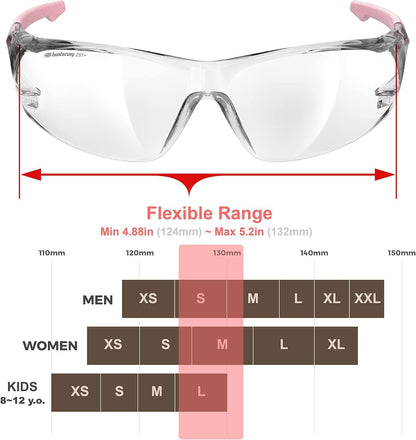 HTS HUNTERSKY S239 Sport Clear pink Small Glasses women youth protection from wind dust proof night bike riding cycling running