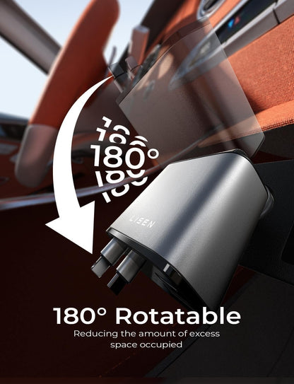 LISEN Retractable Car Charger USB C 69W Cigarette Lighter Adapter Fast Charging, Gifts Fathers Day Road Travel Essentials for Women Men, Car Accessories Interior for iPhone 16 15 S25