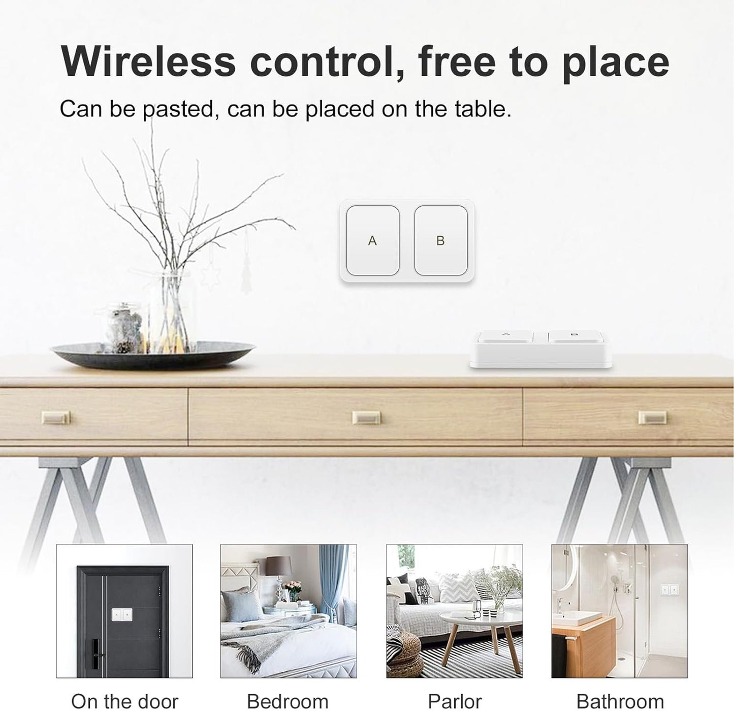 Smart Button, Tuya Smart Scene Switch, Requires Zigbee Connection, Versatile Control Button Switch for Smart Home Devices, Customizable Smart Home Automation