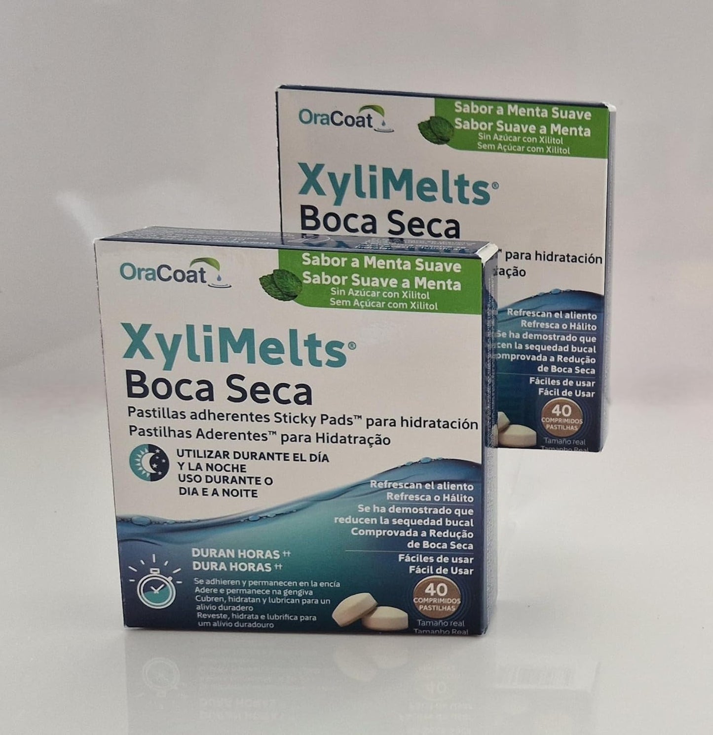 OraCoat XyliMelts 40 Adhesive Pads Against Caries and Oral Dryness - Mild Mint