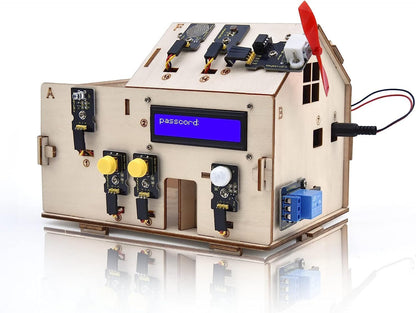 KEYESTUDIO Smart Home Starter Kit for Arduino R3, Electronics Home Automation Coding Kit, Wooden House DIY Sensor Kit STEM Educational Set for Adults Teens 15+