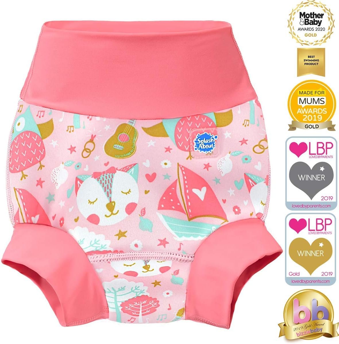 Splash About Happy Nappy Swim Diaper Owl & The Pussycat, 3-6 Months
