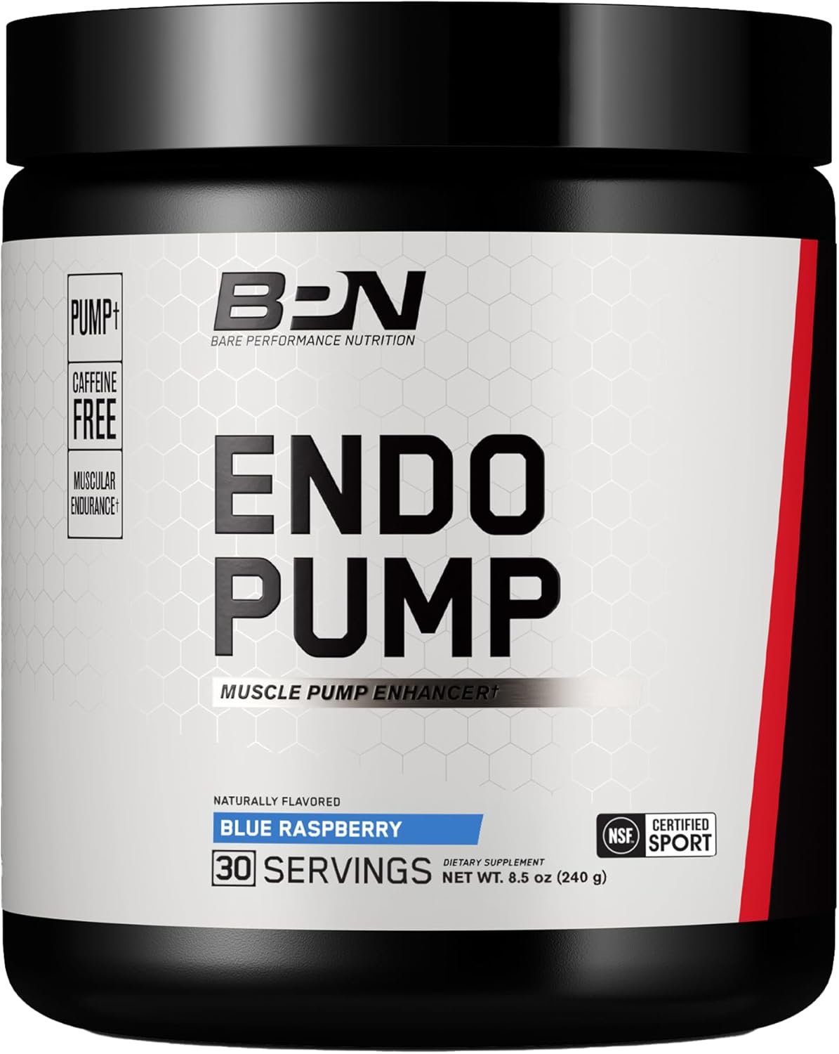 Bare Performance Nutrition, Endo Pump Muscle Pump Enhancer, L-Citrulline, NO3-T Betaine Nitrate & VasoDrive-AP Hydrolyzed Casein Tripeptides (30 Servings, Blue Raspberry)