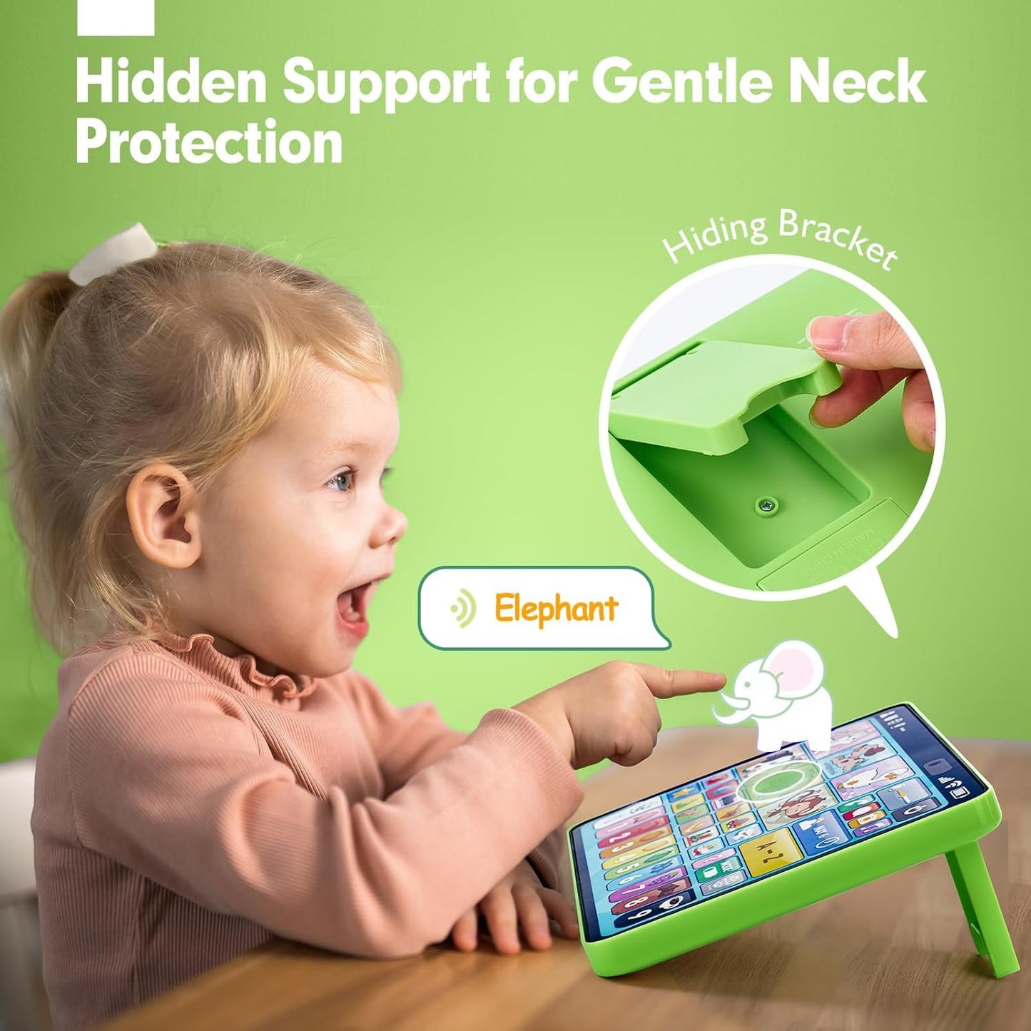 hahaland Learning Tablet for Toddlers 1-3 - Learning Toys with Music & Sound, Montessori Speech Therapy Baby Toys for 12-18 Months Boy Girl, Musical Toys with Letters, Numbers, Shapes, and Lights