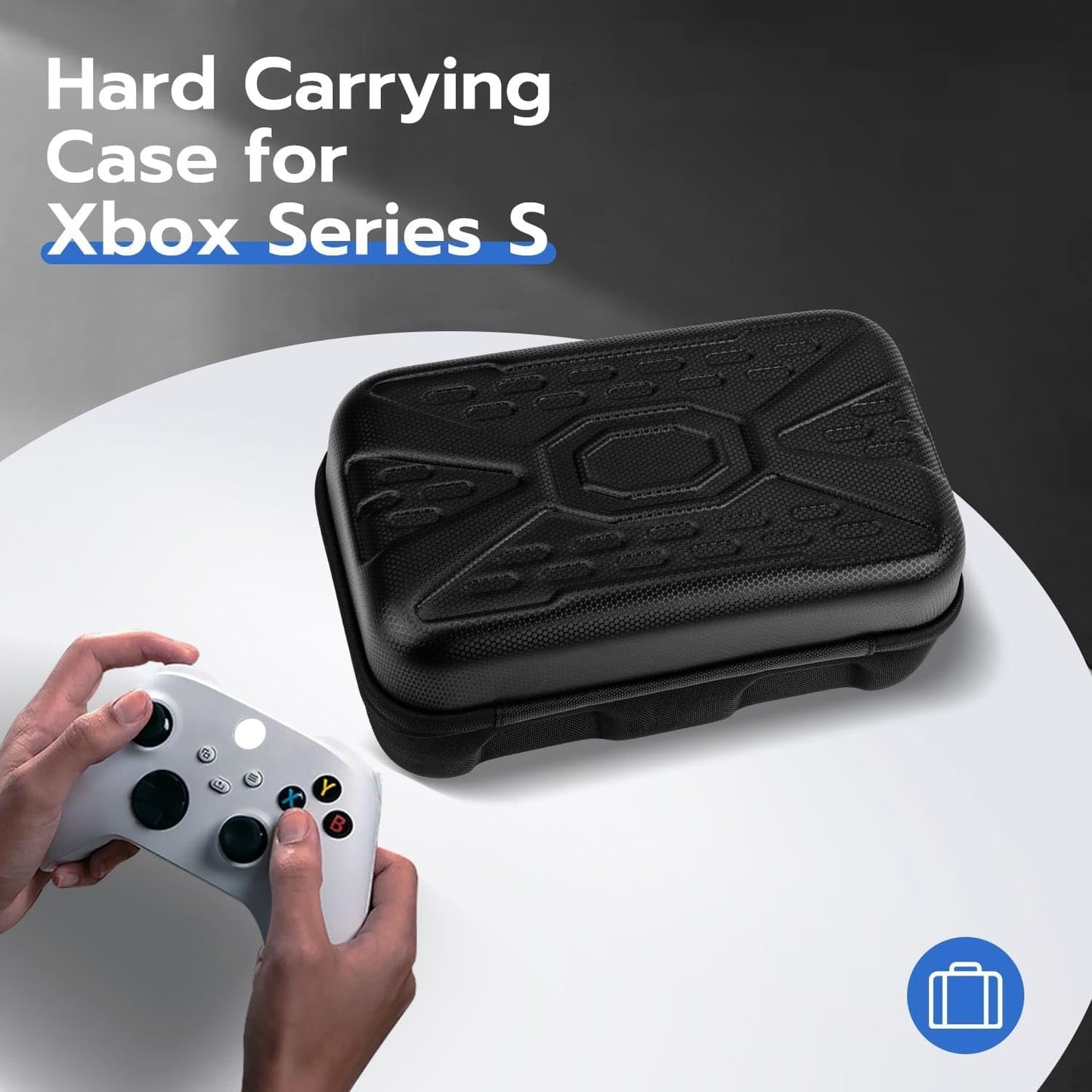 Mcbazel Hard Carrying Case for Xbox Series S, Travel Case Storage Bag for Xbox Series S Console Wireless Controller & Gaming Accessories - Black
