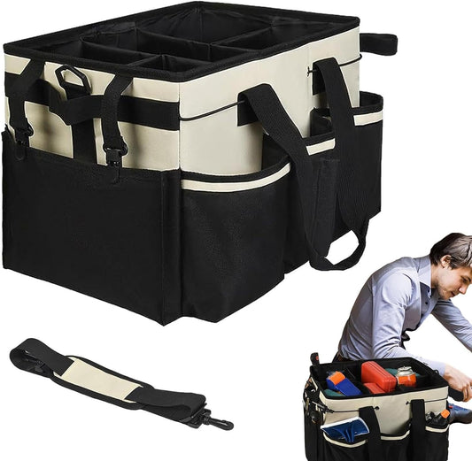 WJnflQN Cleaning Organiser - Water Proof Bucket Bag for Cleaning,High Capacity Detailing Bucket Organizer for Dining Room Kitchen Hotel Trunk