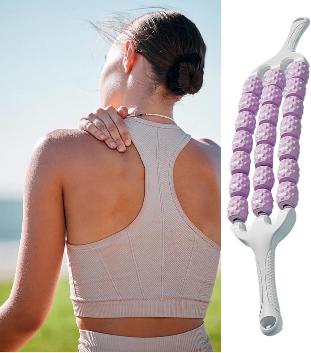 Muscle Roller,Relief Leg Rollers for Muscles | Handheld Exercise Massager Tool Relief Trigger Points Health Care for Joints Recovery, Back & Yoga