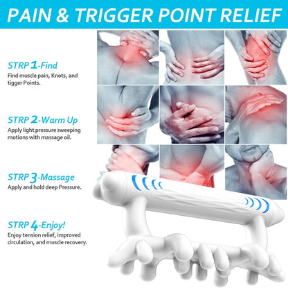 Vgvgaj Fascia Massage Neck Massage Tool Handheld Fascial Release Tool In PP Muscle Massaging Stick For Cellulite For Trigger Point Stress Relief For Home Use