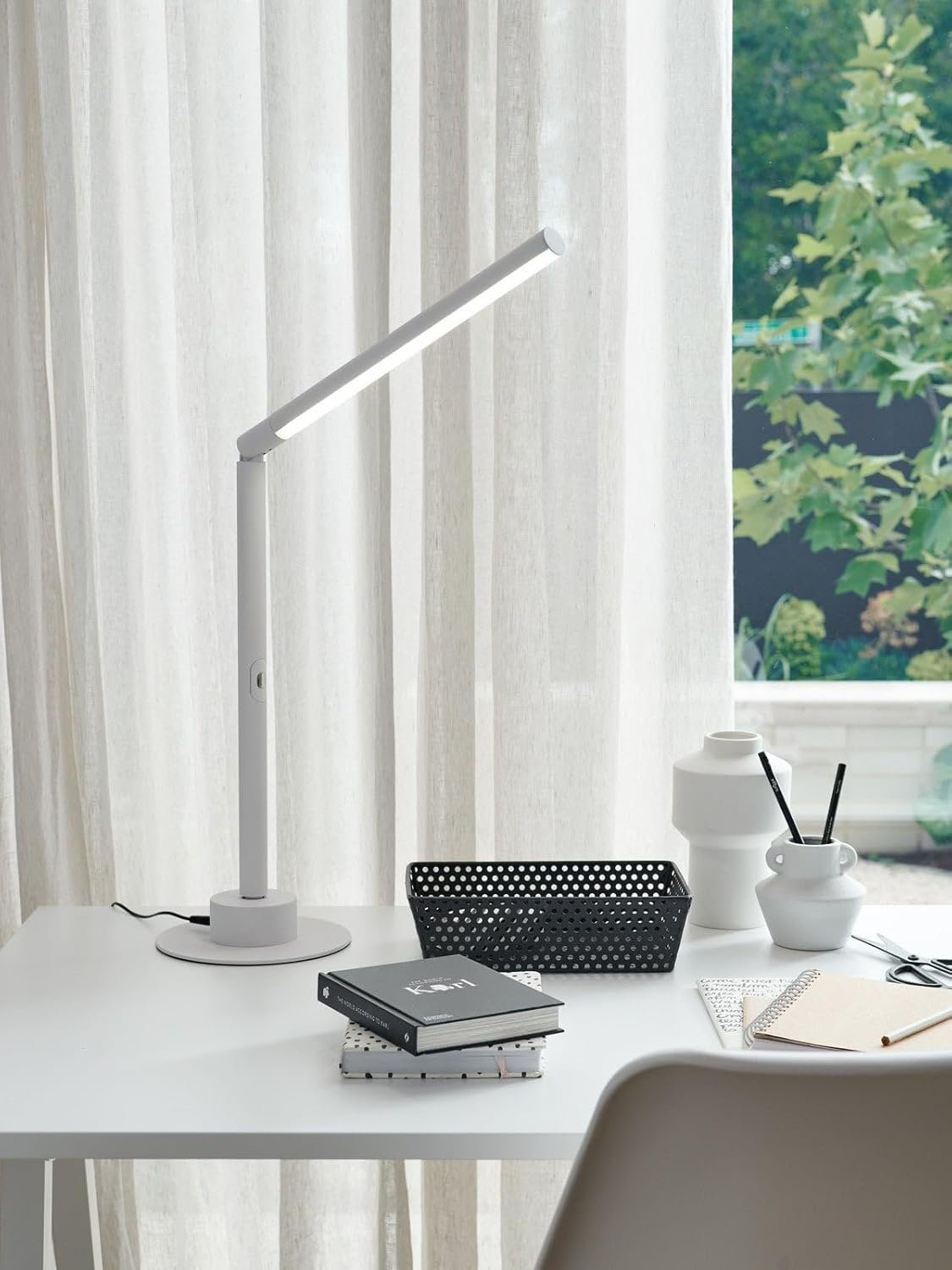 Beacon Lighting Lucci Connect Beam LED Smart Table Lamp in White