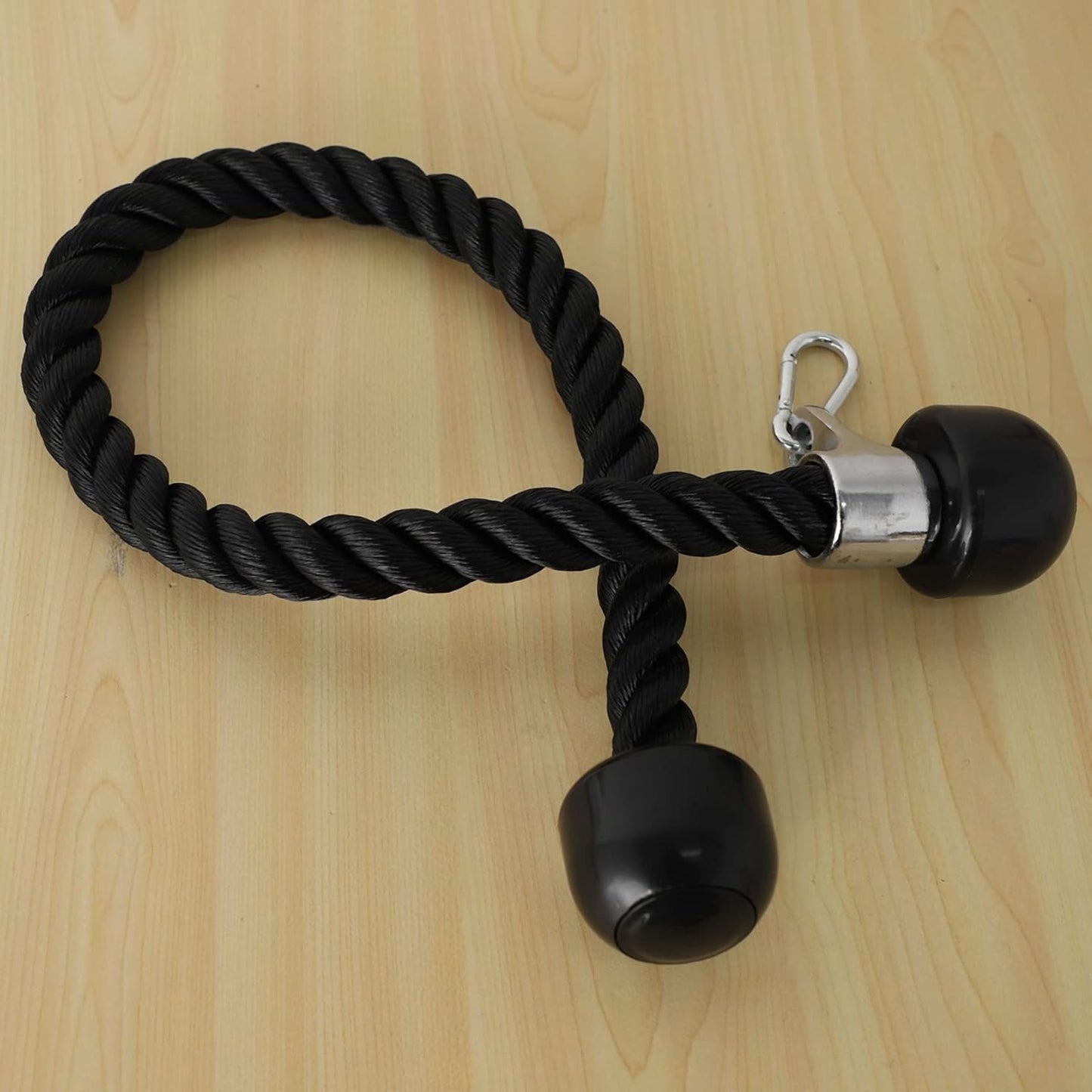 POOSR Heavy Duty Tricep Pull Down Rope 36 Inches with Snap Hook, Fitness Attachment Cable Machine Pulldown Rope for Home Gym