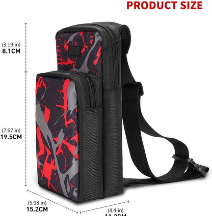 AIOMEST Travel Bag, Accessory Durable Shoulder Bag, Cross Body Backpack with Breathable Mesh, Carrying Case for Game Sets