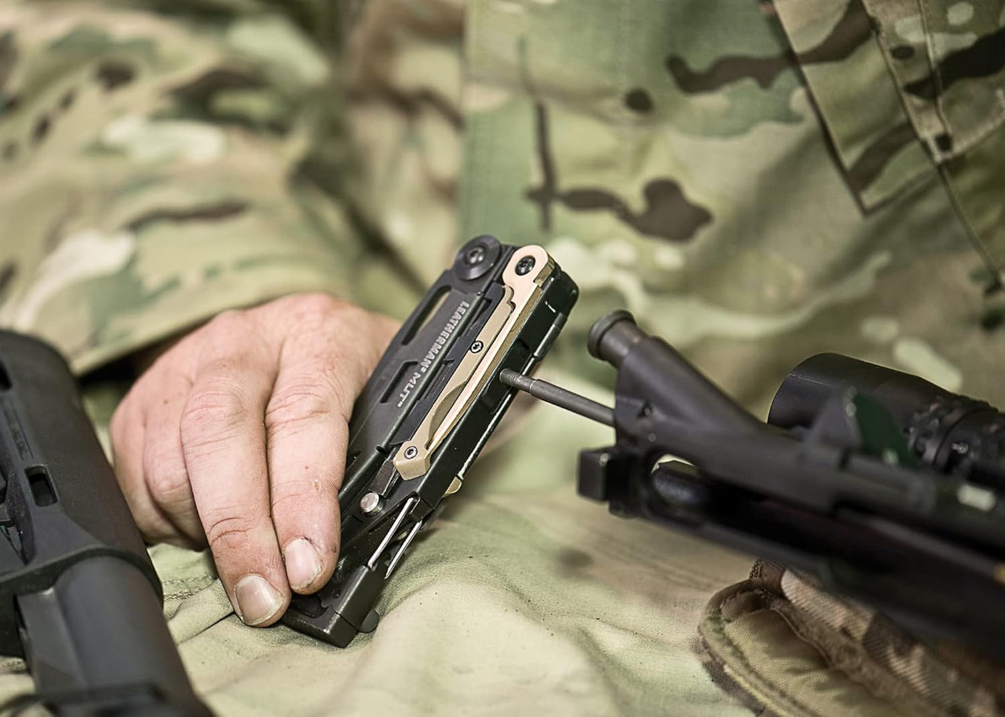 LEATHERMAN, MUT Multitool with Premium Replaceable Wire Cutters and Firearm Tools, Black with MOLLE Black Sheath