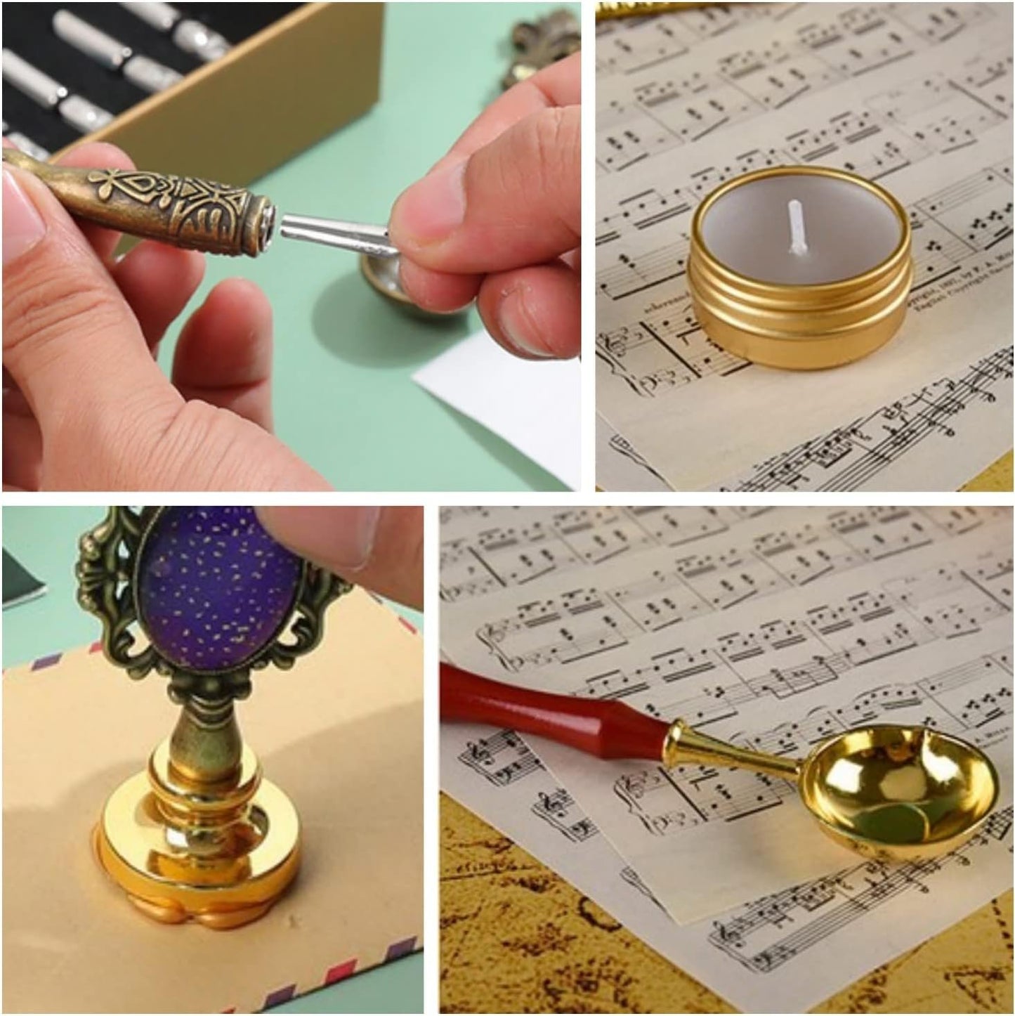 Joyeee Feather Calligraphy Dip Pens and Nibs, Stationery Paper, Pen Base, Spoon, Black Ink Bottle, Dip Pen Wooden for Writing Letters, Greeting Cards, Valentine’s Day Writing Drawing Lover