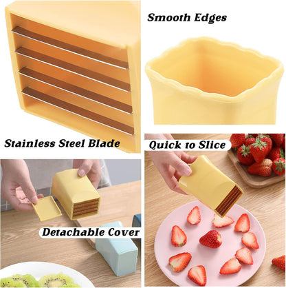 COKSDUPID 2 Pack Cup Slicers | Egg Slicers | Banana slicers | Strawberry Cutter | Quickly Making Fruit Vegetable Salad | Creative Kitchen Gadget