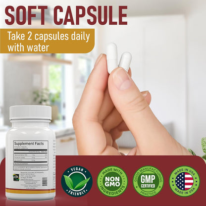 Shrink Spermidine Supplements Skin & Anti-Aging Support – 120 Vegan Caps 100% Natural Polyamine for Men and Women, Overall Wellness – Non-GMO, USA Made – with High Spermidine, Zinc & Thiamin