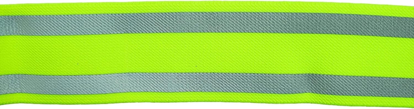 MELOTOUGH Tool Belt Suspenders Reflective Safety Suspenders With Fully Elastic 2 inch Wide Y back Heavy Duty Suspenders, Lime Green, one size fits most