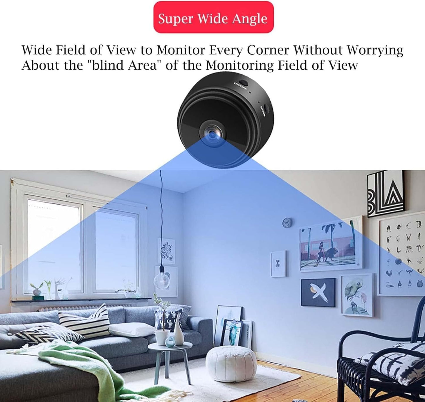 Secret Scope Camera, Secret Scope, Secret Scope Mini Security Camera, Mini Wire-Free Monitor with Night Vision Function, Outdoor Wireless 1080p HD (4Black)