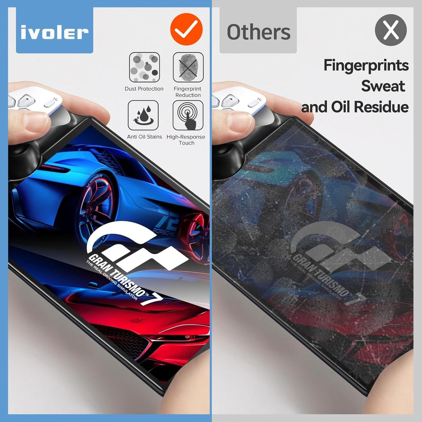 ivoler [2 Pack]Screen Protector Tempered Glass for PlayStation Portal Remote Player Handheld 8 inch 2023, Transparent HD Clear Anti-Scratch Screen Protector for PlayStation Portal PS5 Handheld