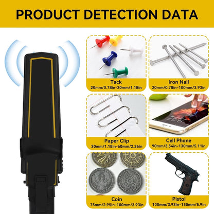Portable Security Metal Detector, High Sensitivity Portable Metal Detector with Low Sensitivity Switch for Security Inspection, Electronic Product Detection