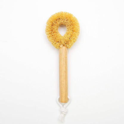 2 Types Set of Tawashi a Kitchen Scrub Brush with Handle for Dish, Pan, Pot, Strainer, Sink and Vegetables