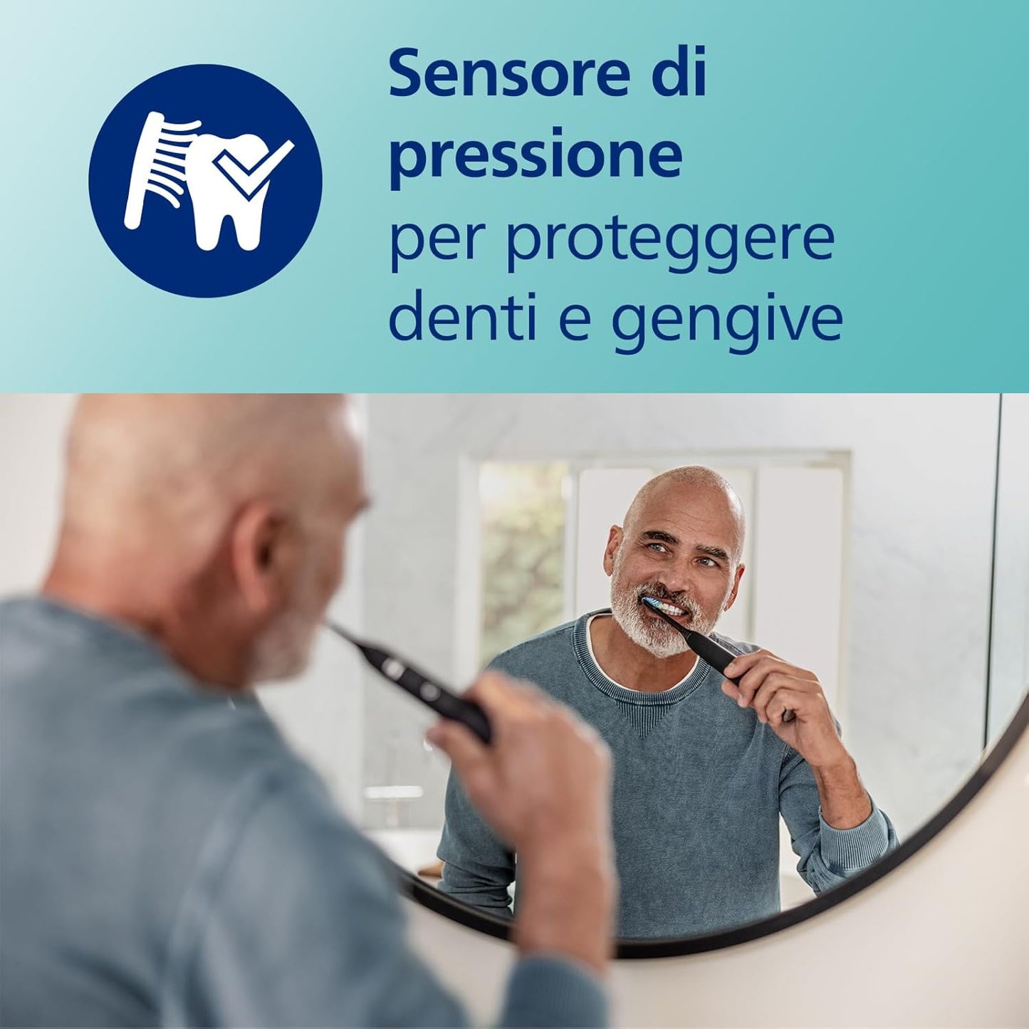 Philips Sonicare ProtectiveClean 5100 Electric Toothbrush, Sonic Toothbrush with 3 Brushing Modes, Pressure Sensor, UV Sanitizer, Black, Model HX6850/57