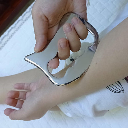 GYX COELE 3 in 1 Stainless Steel Gua Sha set Scraping Massage Tool,IASTM Tools, Great Soft Tissue Physical Therapy Used for Arms, Back, Legs, Neck reduce soreness(3set)