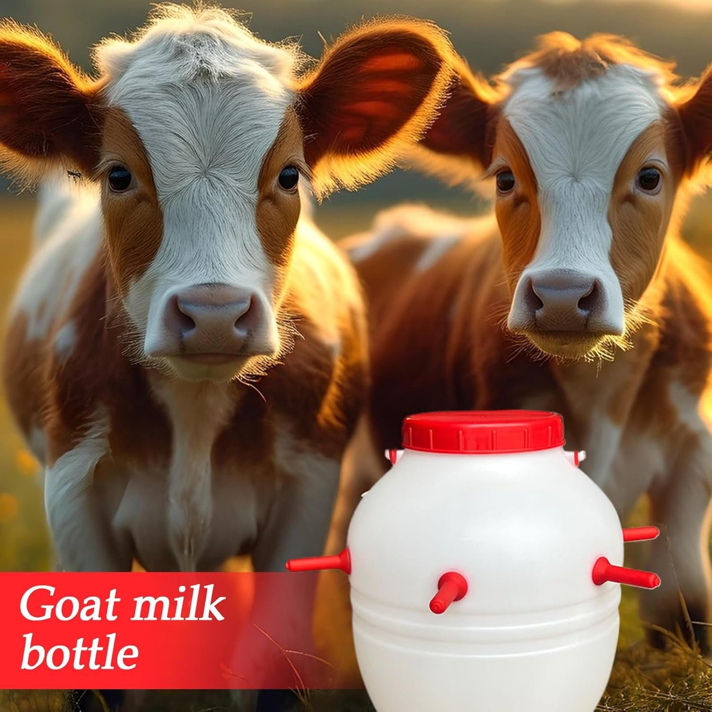Lamb Feeding Nursing Multi-pacifier Bucket,Lamb Milk Feeder,Goat Bottles For Feeding Baby Goats,Goat Feeder For Water Intake,Lamb Bottles For Baby Lambs,Reusable Livestock Drinking & Watering Supplies