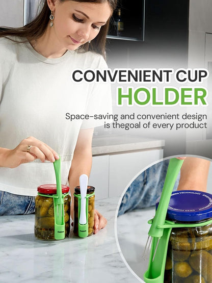 Pickle Fork, YUNHOME Pickle Grabber, Unique Kitchen Gadgets, Olive Fork Pickle Picker Pickle Gift Cool Gadgets Pickle Gifts Pickle Forks Tool for The Jar Pickle Holder, Green&White, YPF02