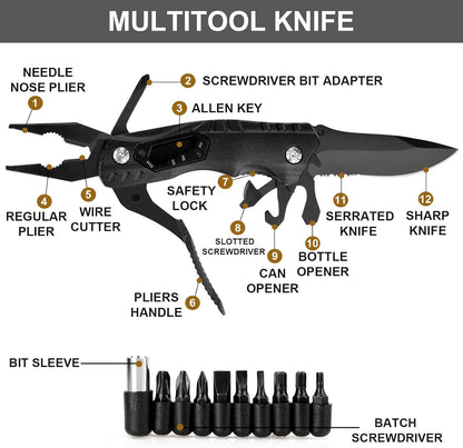 Gifts for Men Dad Him, Pocket Knife Multitool, Birthday Gifts for Men Him Dad, Cool Folding Knife, Unique Outdoor Camping Hiking Fishing Tools Gift Ideas, Cool Gadget