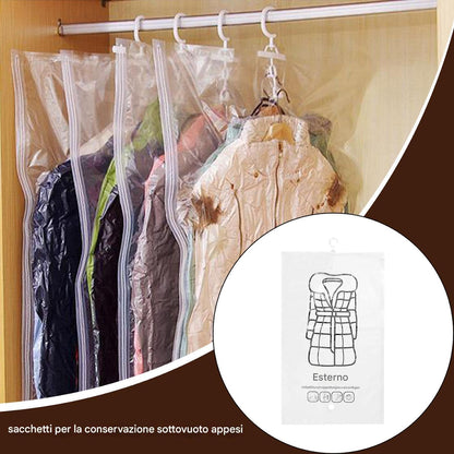 Vacuum Sealed Storage Bags, Dust-Proof Garment Bags, Space Saving Clothes, Airtight Packing, Reusable Vacuum Storage, Travel Clothes