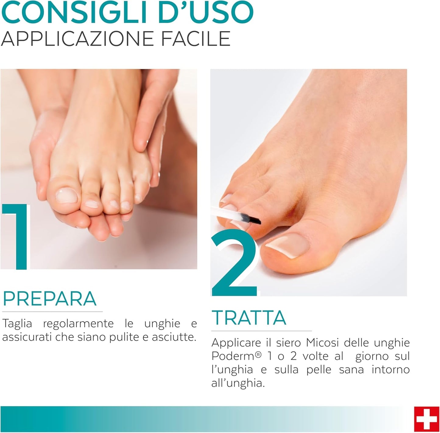 PODERM - NAIL MYCOSIS TREATMENT 2 in 1 - Herbal with extraordinary antifungal and repairing qualities - Professional hand/foot treatment - Quick and easy - Swiss Made