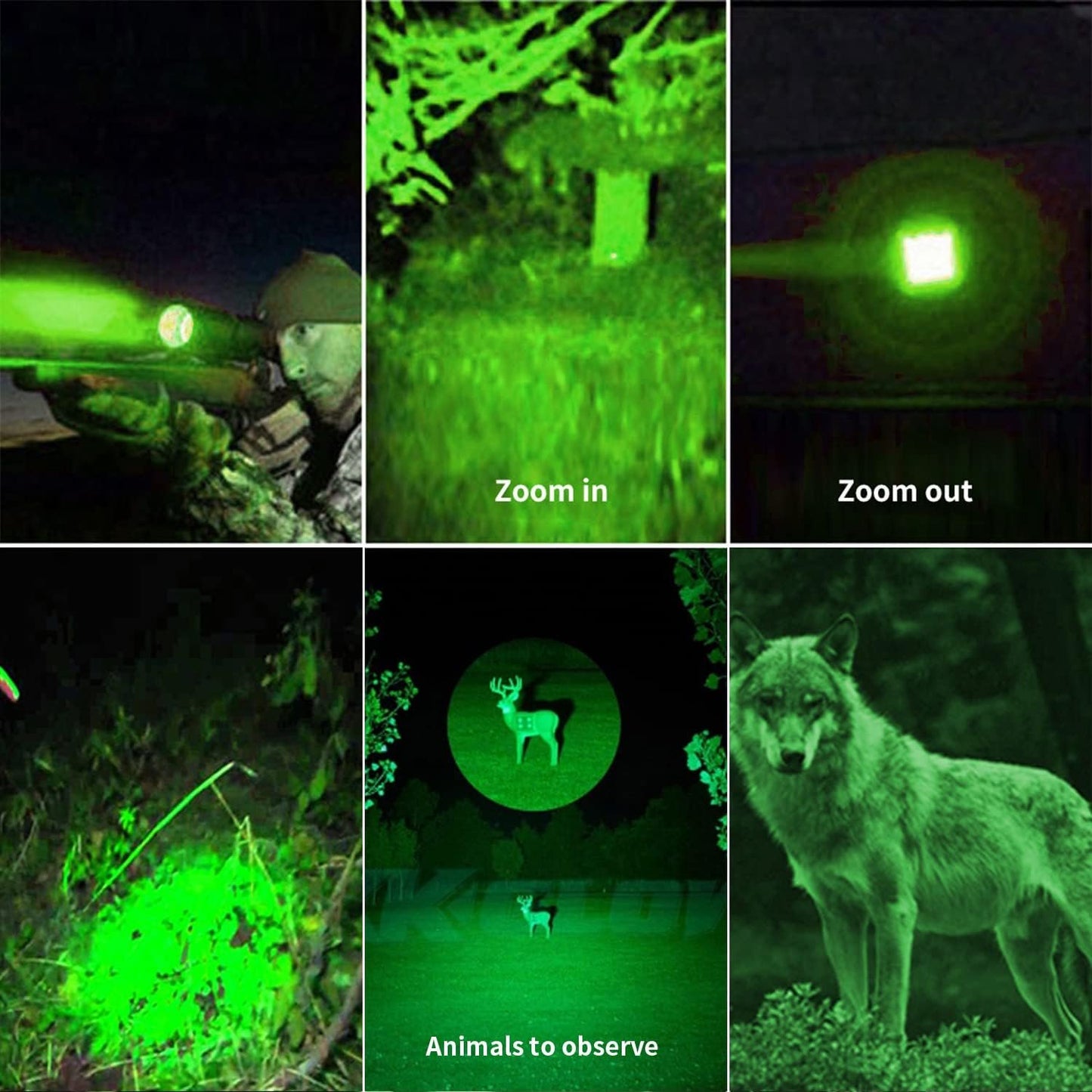 YZYOE Red Flashlight Rechargeable，Green Light Flashlight，Blue Light flashlights，Blood Lights for Observation, 4 in 1 White Lights and Red lamp and Blue Lamp and Green Lamps ，4 Modes.